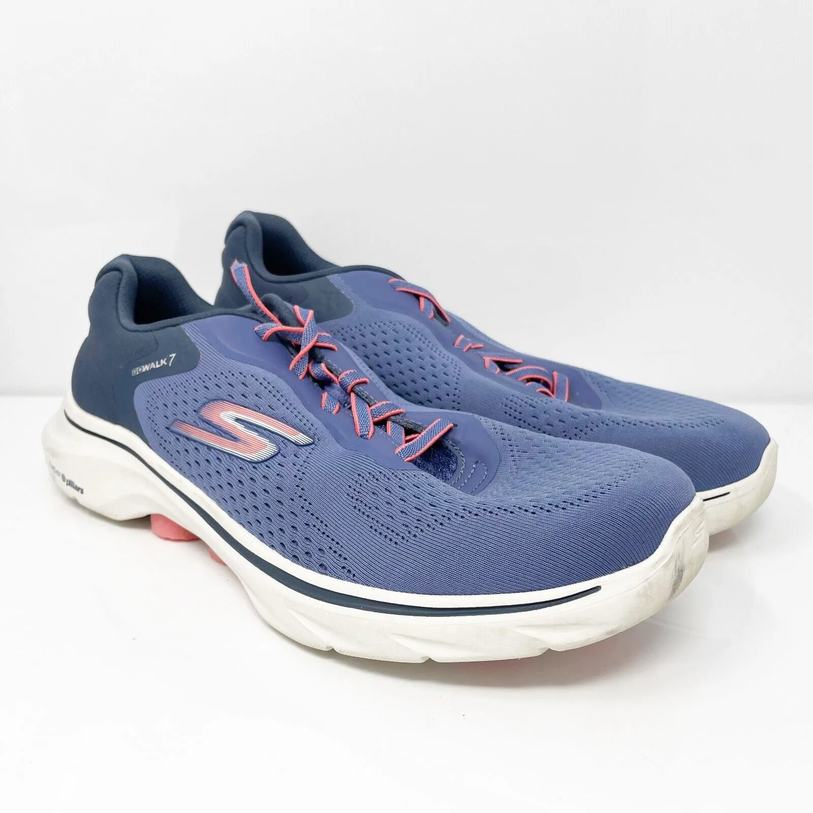 Skechers Womens Go Walk 7 125215 Blue Running Shoes Sneakers Size 8.5