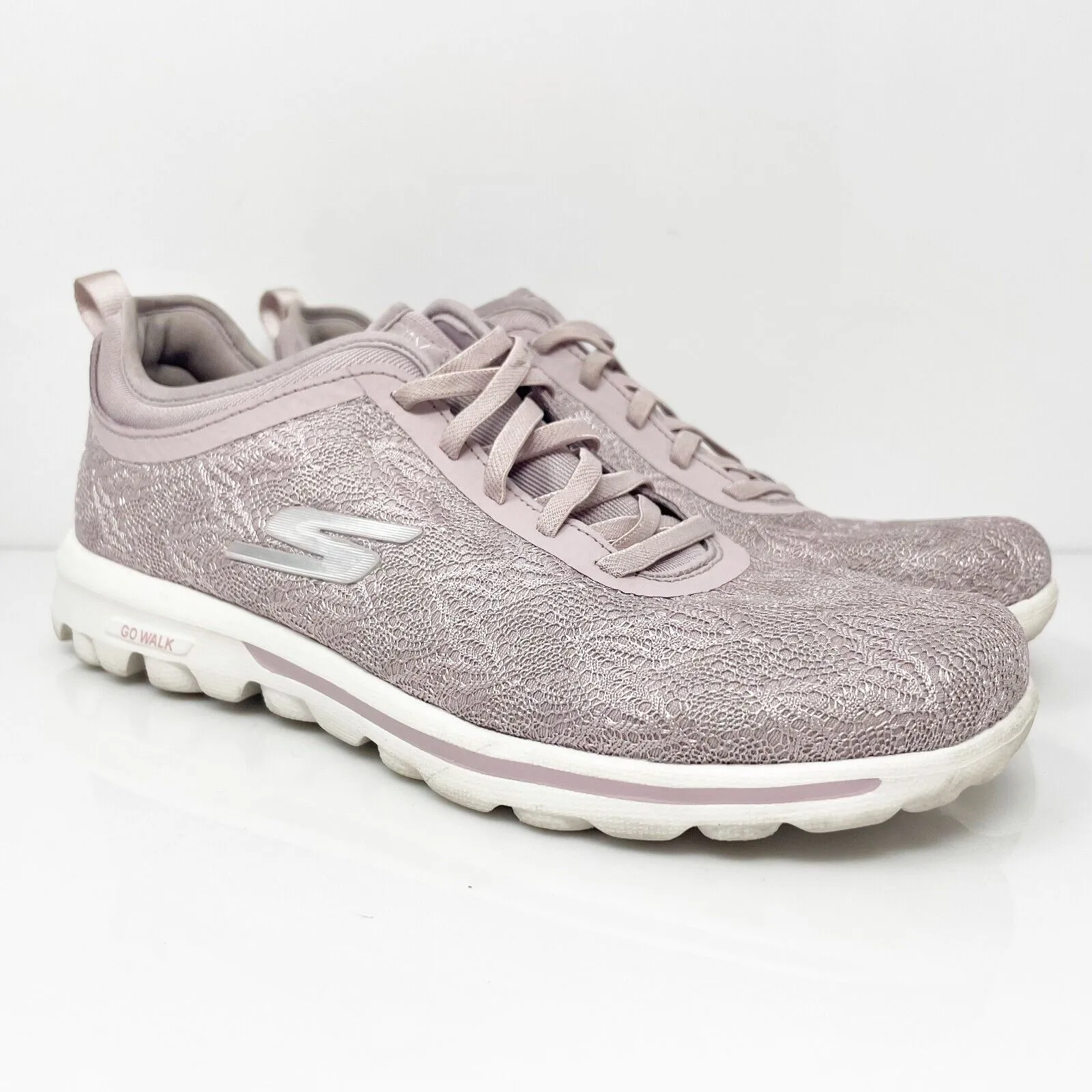 Skechers Womens Go Walk Travel 124760 Pink Running Shoes Sneakers Size 7.5