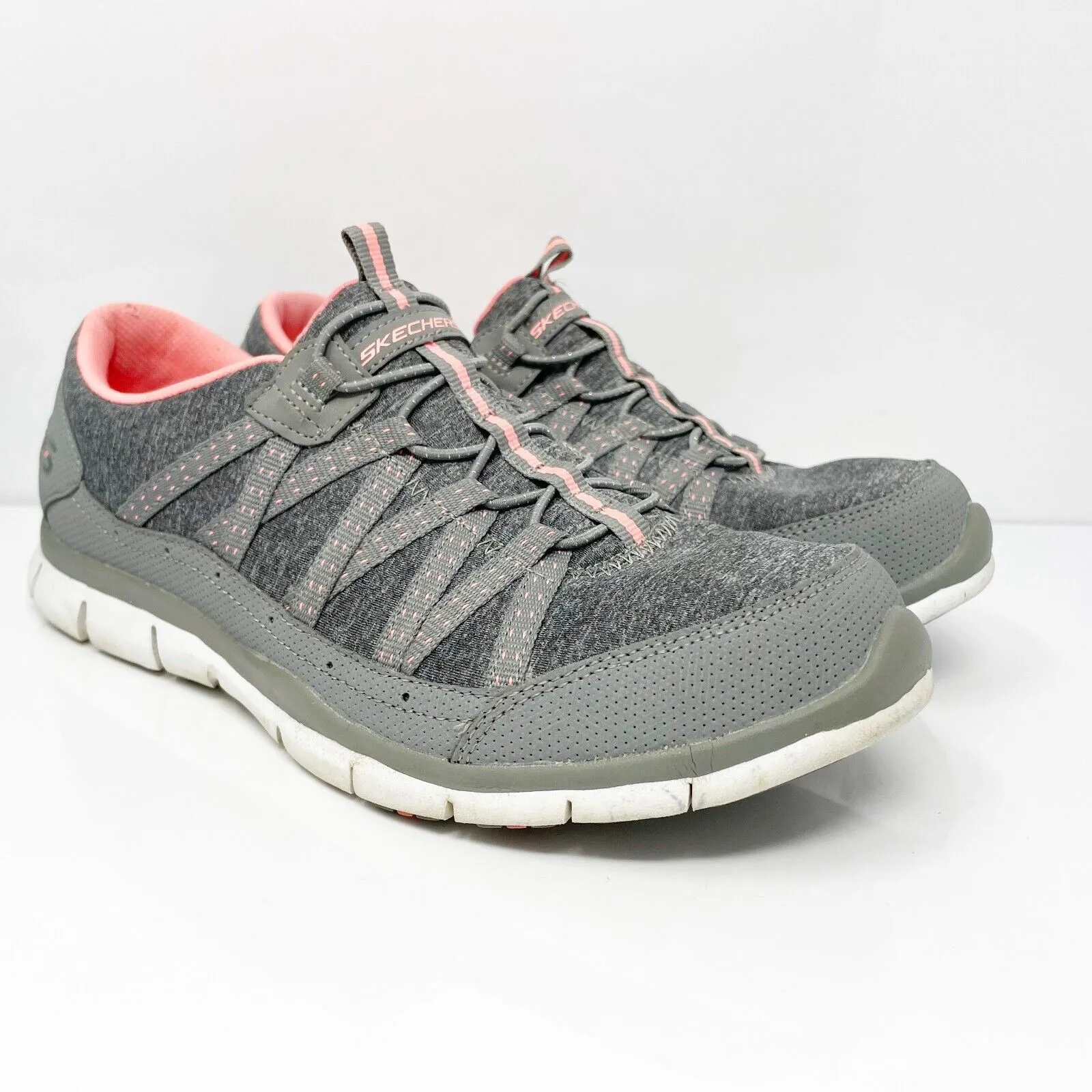 Skechers Womens Gratis Lets Cruise 104008 Gray Running Shoes Sneakers Size 8