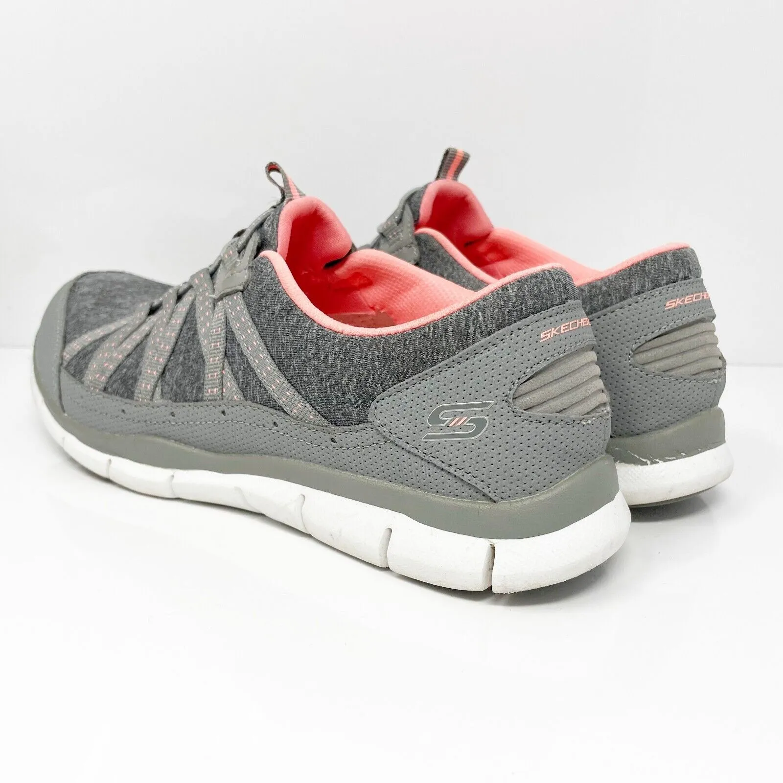 Skechers Womens Gratis Lets Cruise 104008 Gray Running Shoes Sneakers Size 8