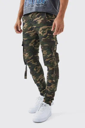 Skinny Stacked Multi Cargo Camo Pants