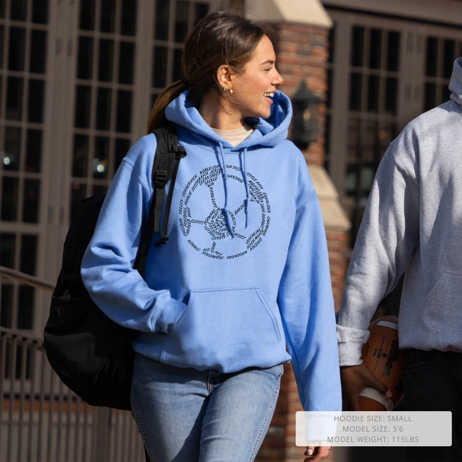 Soccer Hooded Sweatshirt - Soccer Words 