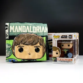 Star Wars The Mandalorian Luke Skywalker with Grogu Pop! Vinyl and Tee Set