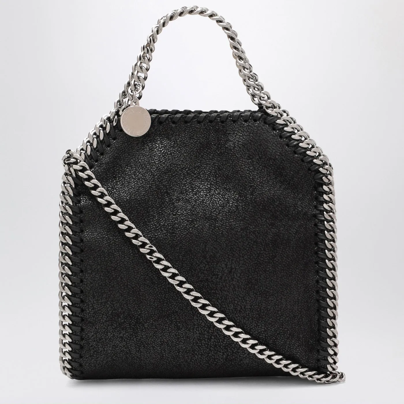 Stella McCartney    Stella Mc Cartney Black Micro Falabella Tiny Tote Bag