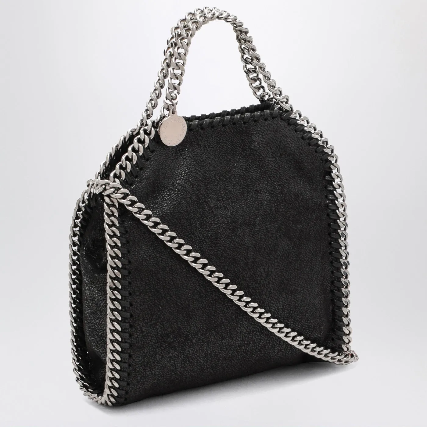 Stella McCartney    Stella Mc Cartney Black Micro Falabella Tiny Tote Bag