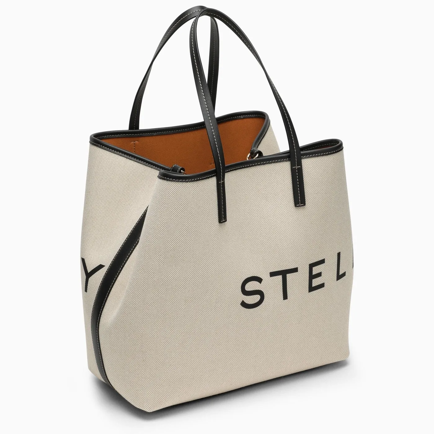 Stella McCartney    Stella Mc Cartney Ecru Cotton Blend Tote Bag With Logo