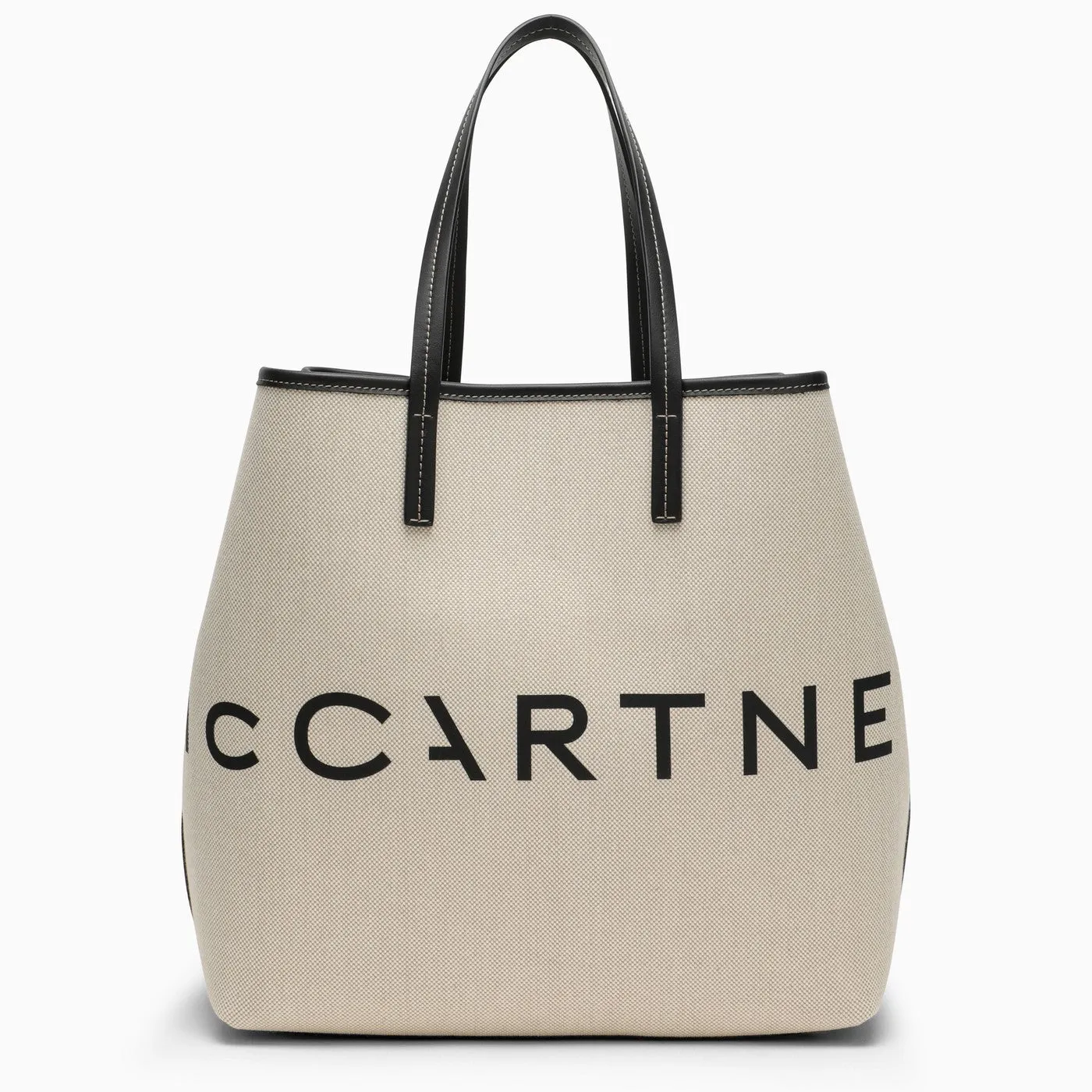 Stella McCartney    Stella Mc Cartney Ecru Cotton Blend Tote Bag With Logo