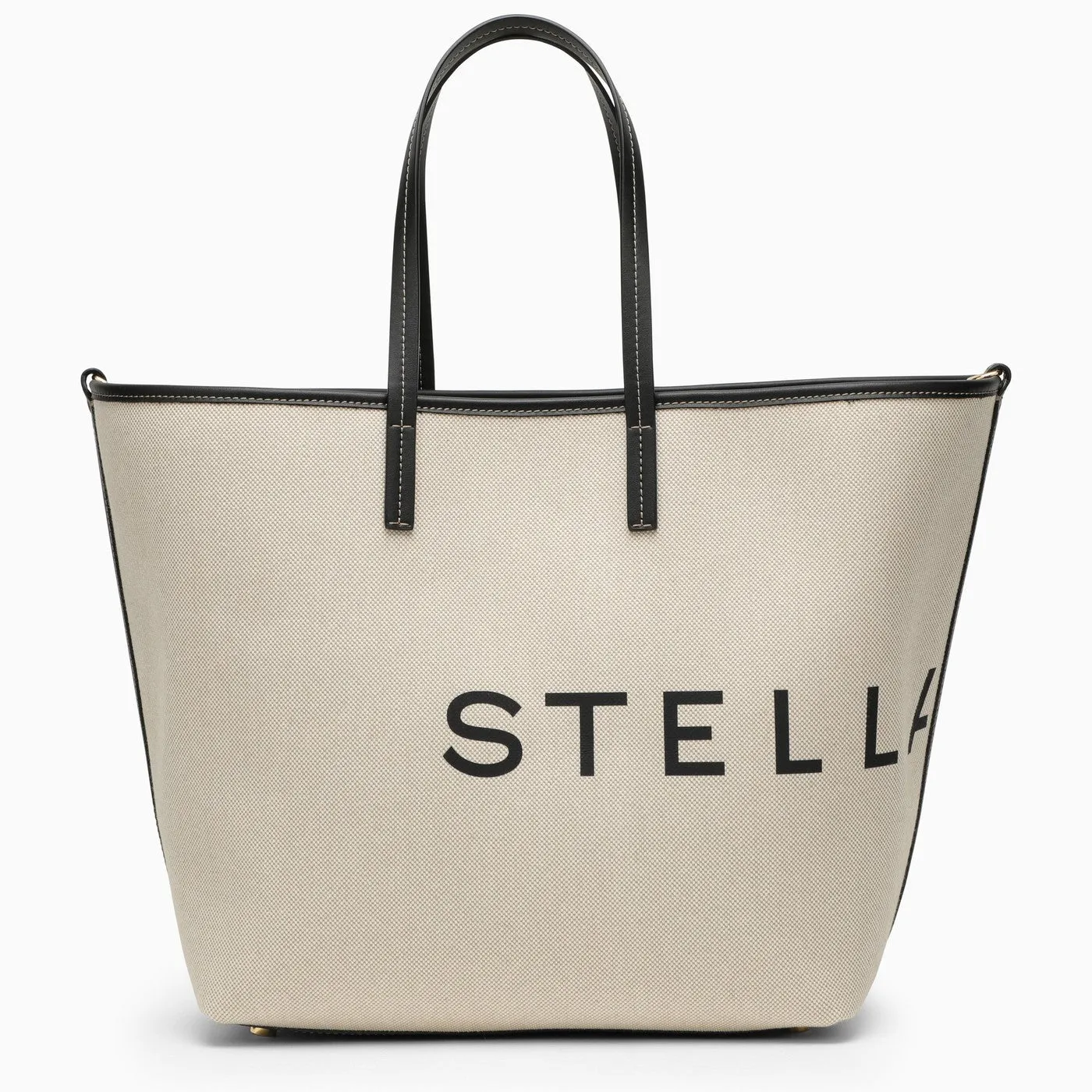 Stella McCartney    Stella Mc Cartney Ecru Cotton Blend Tote Bag With Logo