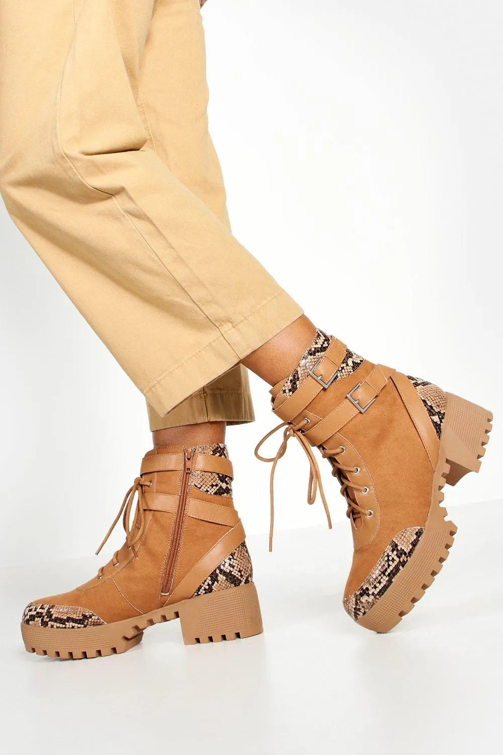 Studded Chunky Combat Boots