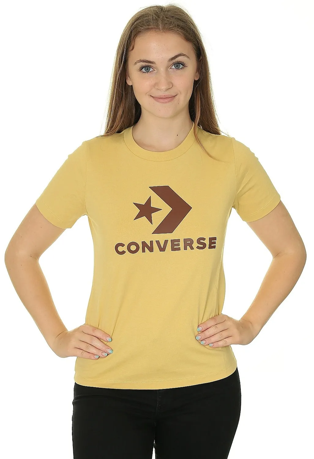 T-Shirt Converse Star Chevron Center Front/10018569 - A30/Gold Dart - women´s