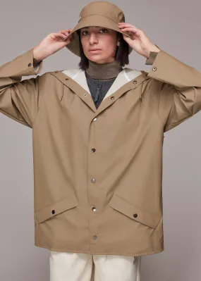 Taupe Rains Hooded Jacket