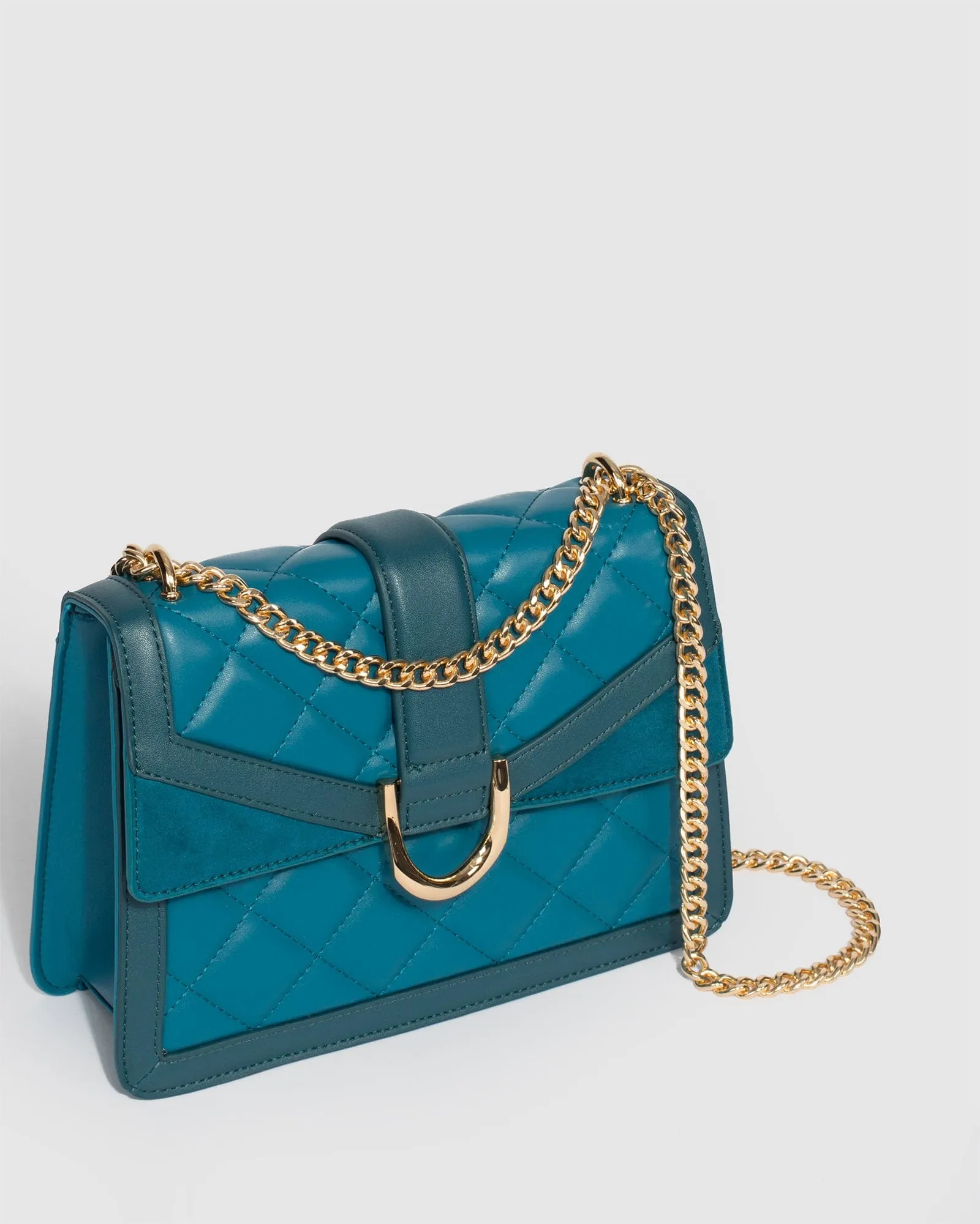 Teal Rachel Ring Crossbody Bag