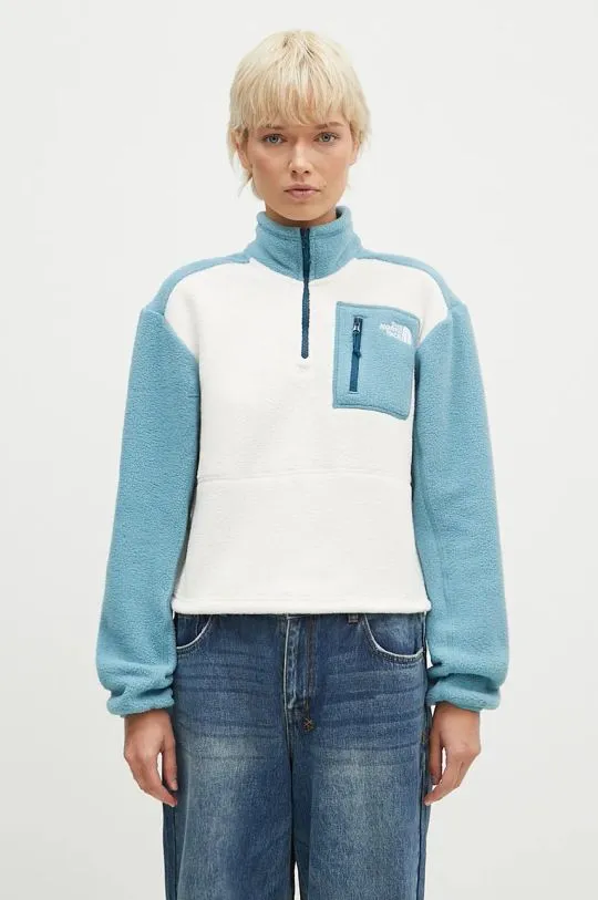 The North Face fleece sweatshirt Yumiori 1/4 Zip blue color NF0A88438TI1