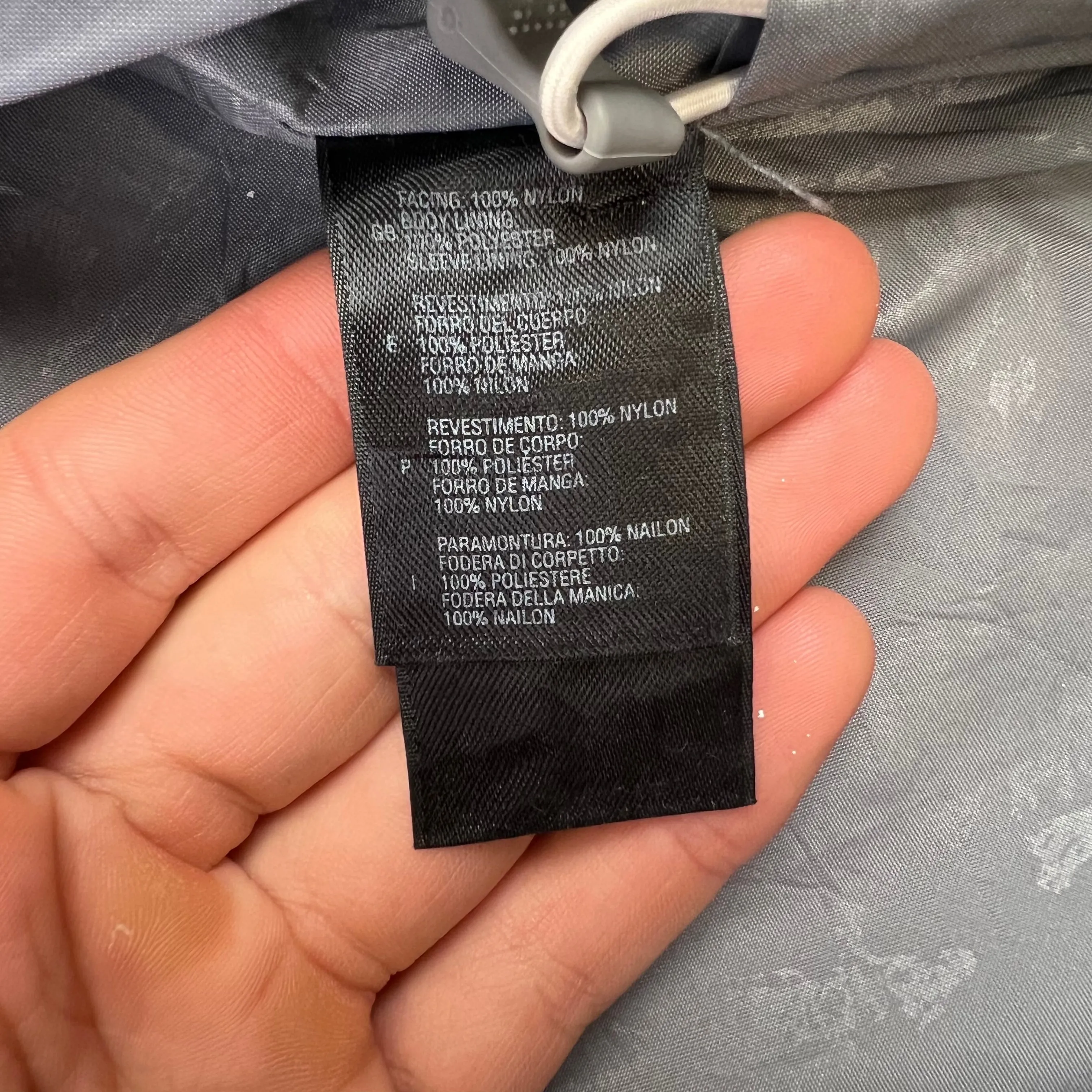 The North Face Hyvent Hooded Windbreaker Jacket Blue Grey