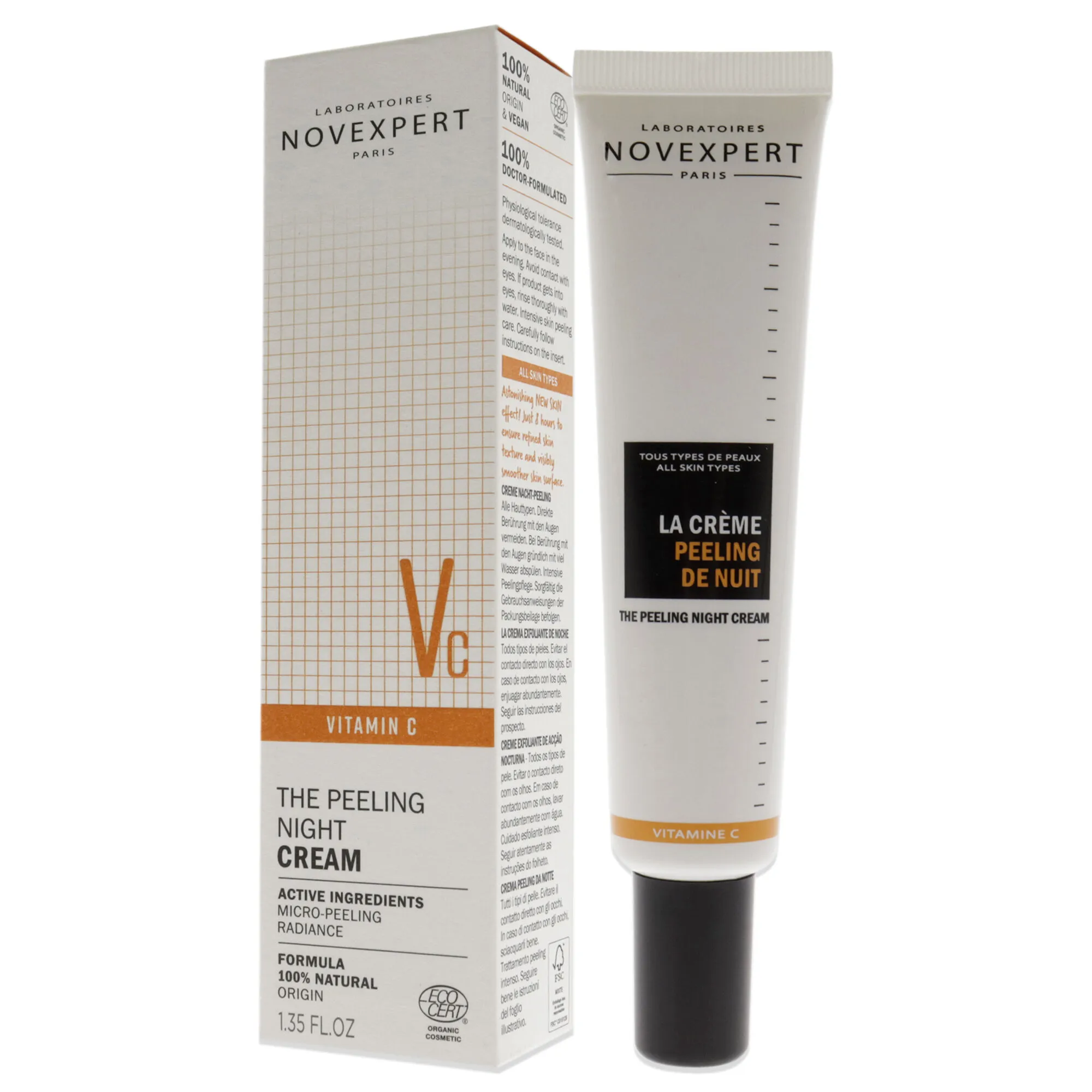 The Peeling Night Cream by Novexpert for Unisex - 1.35 oz Cream