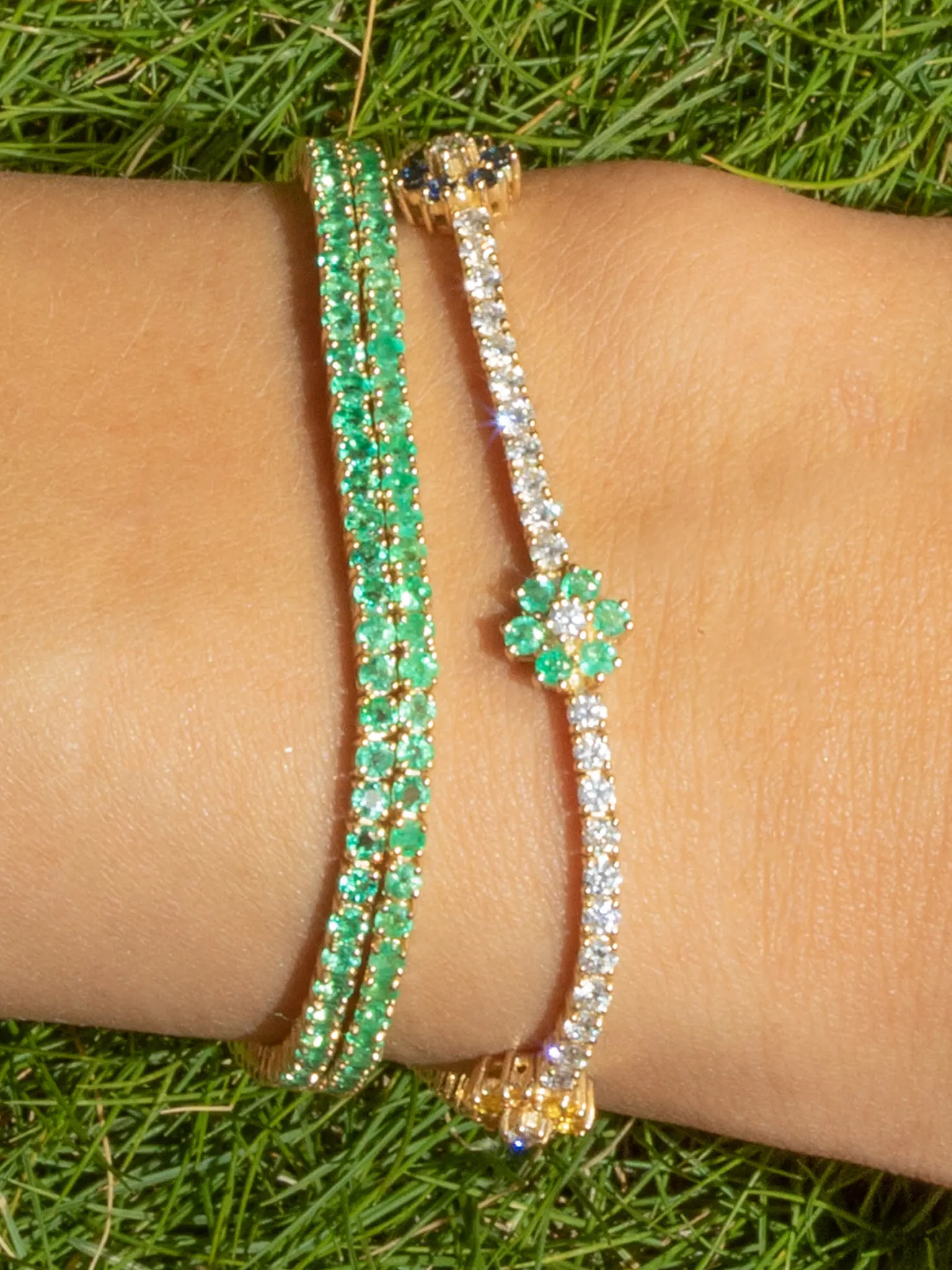 The Perfect Tennis Bracelet - Emerald / 14k Yellow Gold