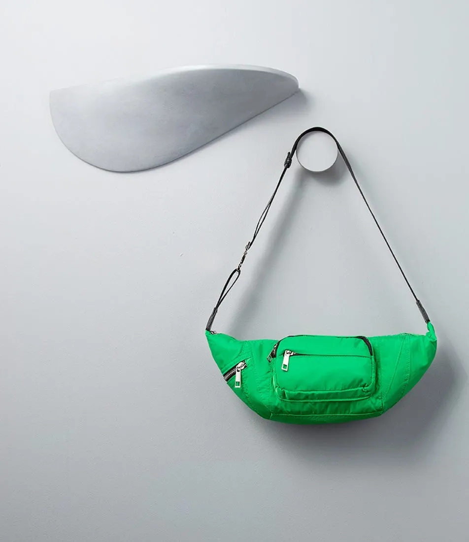 THERAPY Sweat X Ella May Ding Green Nylon Crossbody Bag