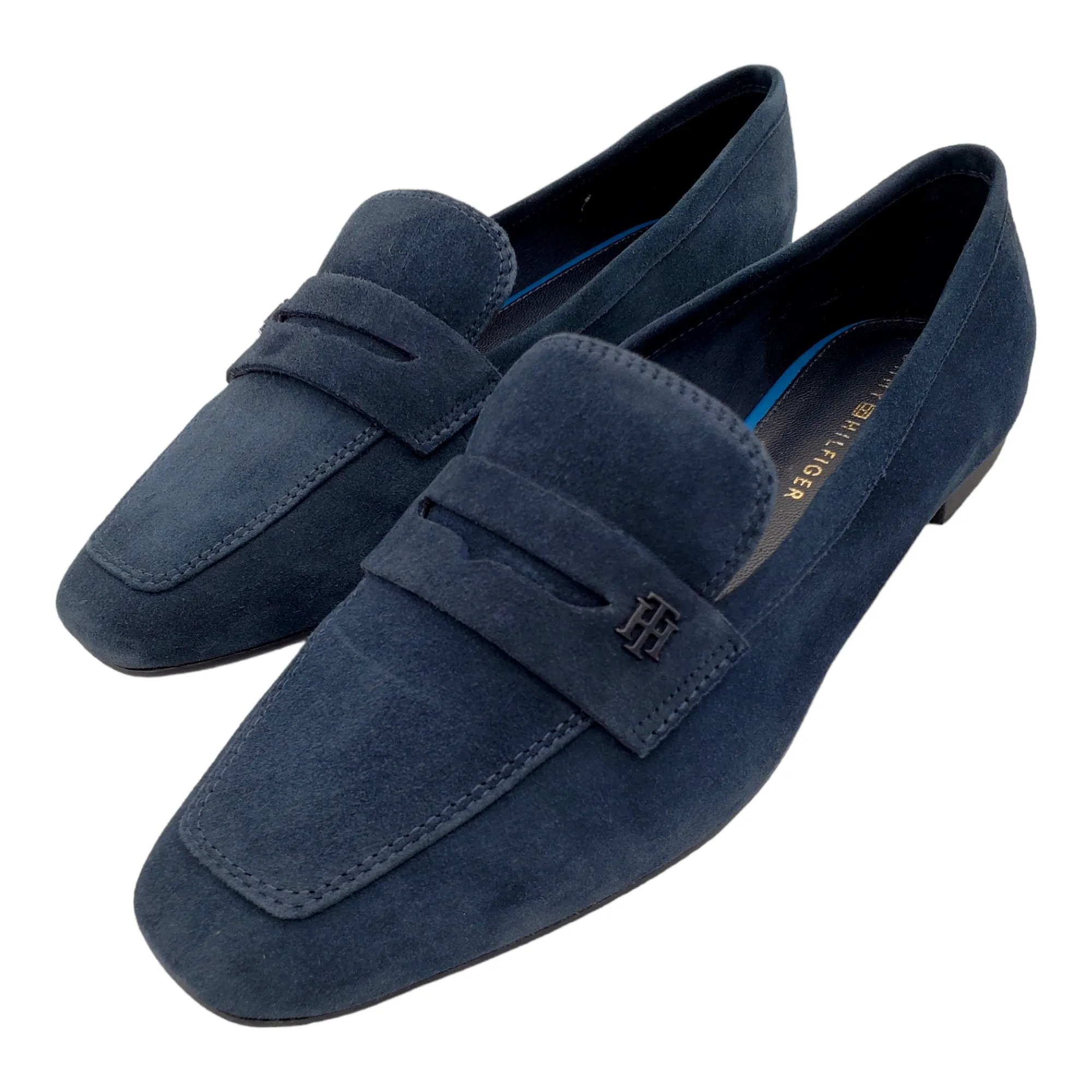 Tommy Hilfiger Navy Suede Loafers