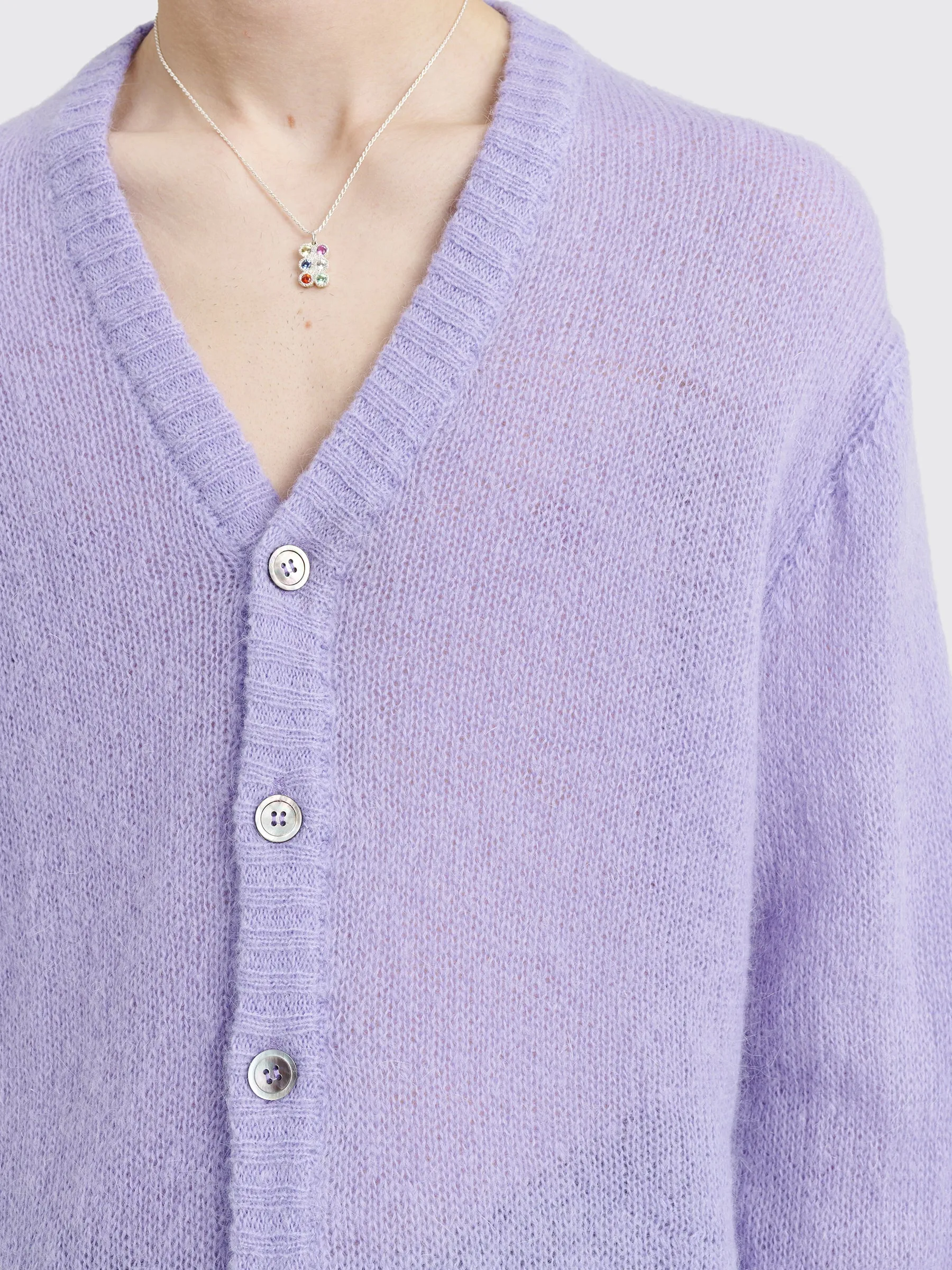 TRÈS BIEN everywear Fuzzy Light Cardigan Violet