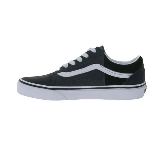VANS Old Skool Split baskets en cuir véritable pour femmes chaussures basses à la mode VN0009QHKOU1 noir/gris