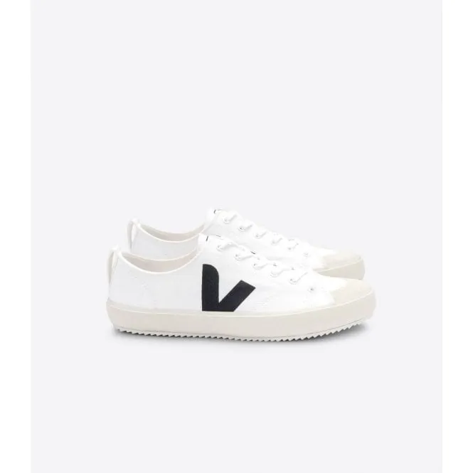 Veja Mens Nova Canvas Trainers in White Black