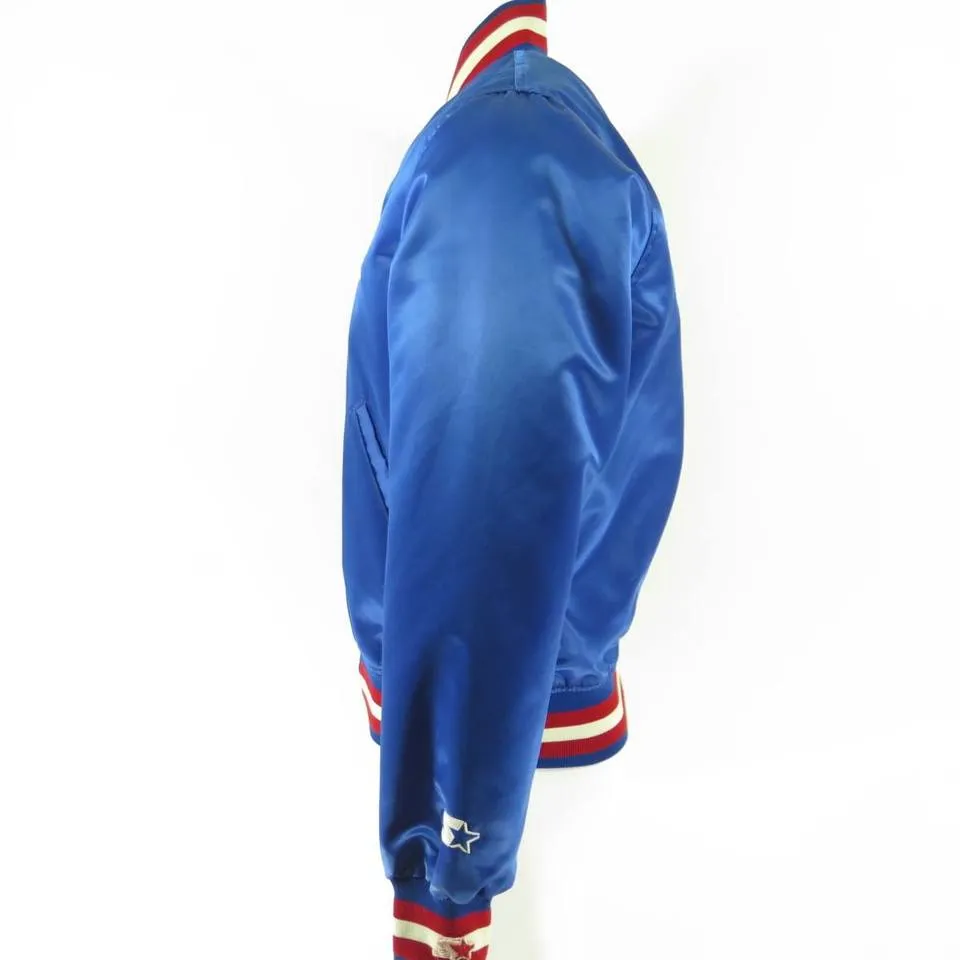 Vintage 80s Starter NBA Basketball Jacket Medium NCAA Satin USA made Old Logo