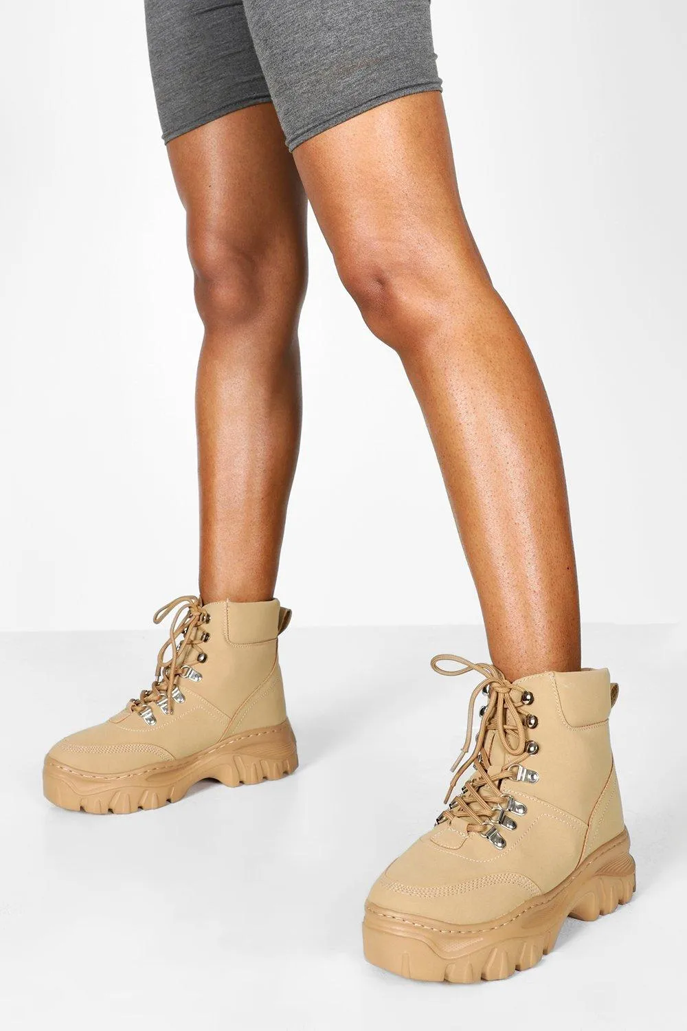 Wide Width Chunky Combat Boots