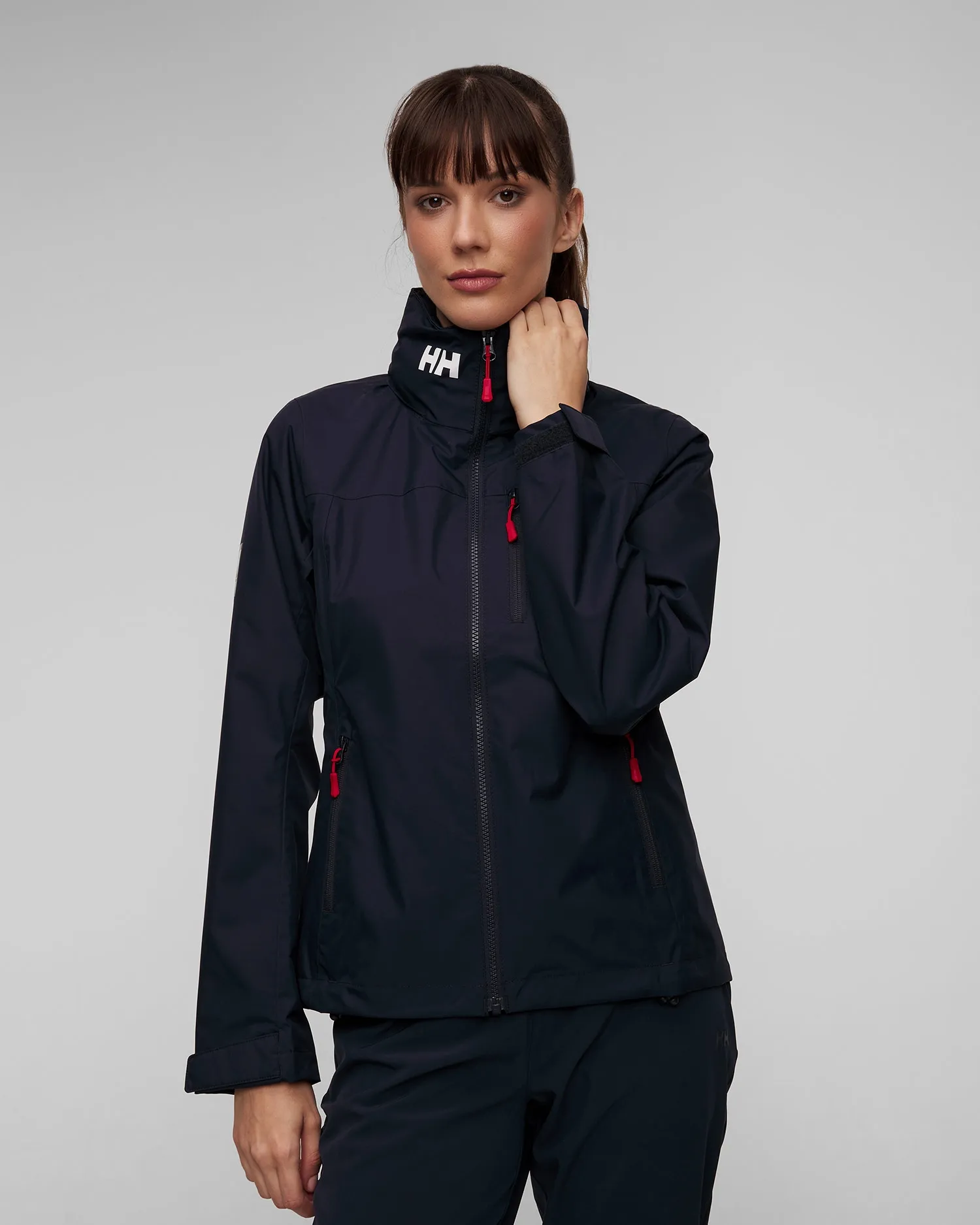 Women's navy blue sailing Helly Hansen Crew Hooded Jacket 2.0 34448-597