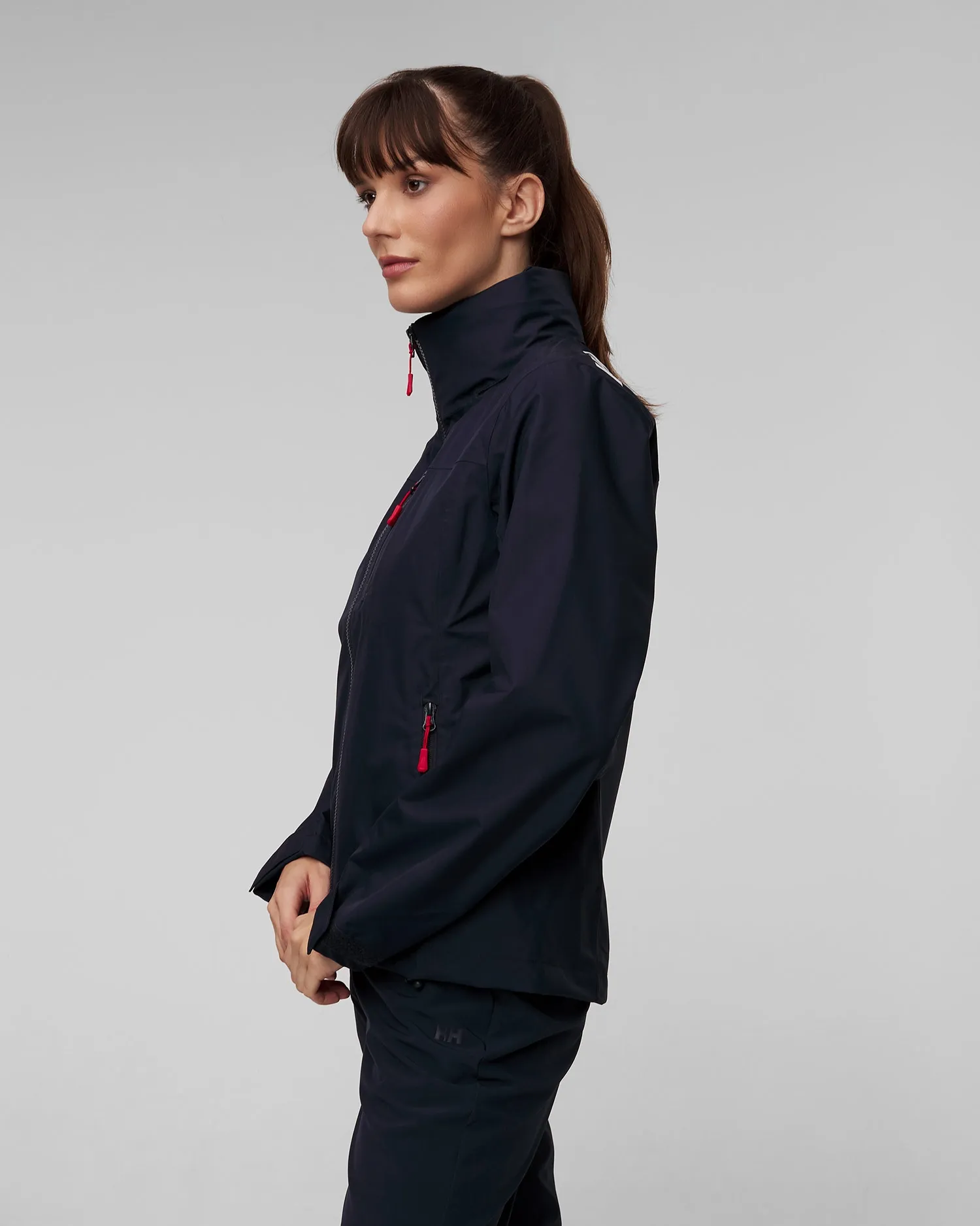 Women's navy blue sailing Helly Hansen Crew Hooded Jacket 2.0 34448-597