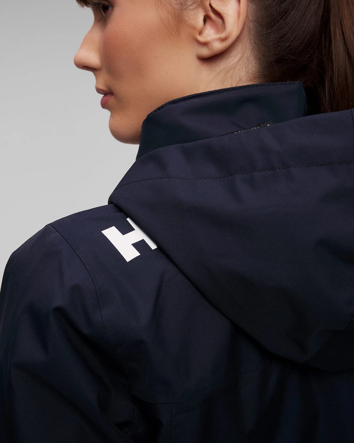 Women's navy blue sailing Helly Hansen Crew Hooded Jacket 2.0 34448-597