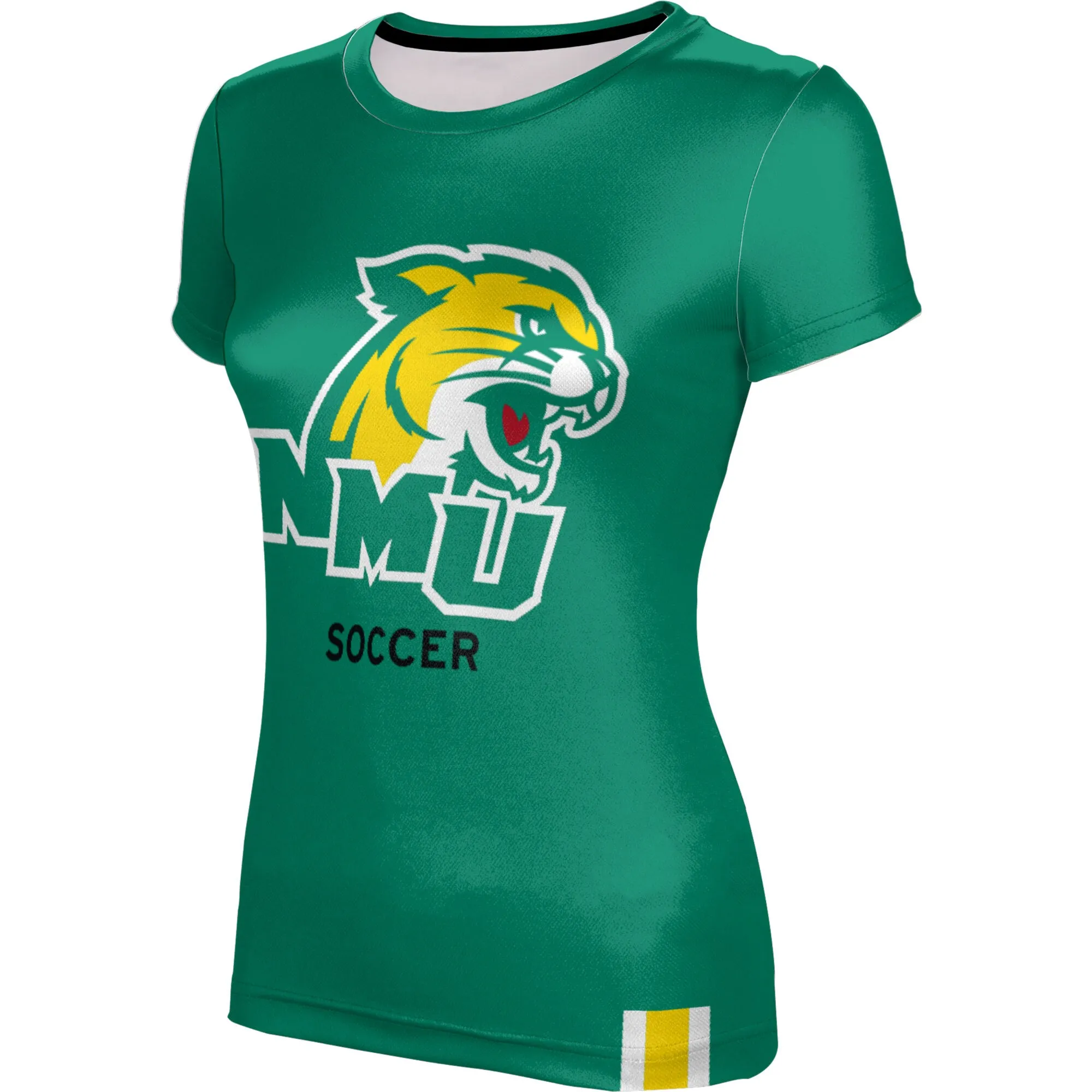 Women's Green Northern Michigan Wildcats Soccer T-Shirt